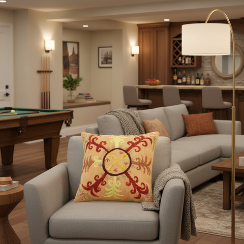 Vintage Hart Suzani Kilim Handmade Pillow