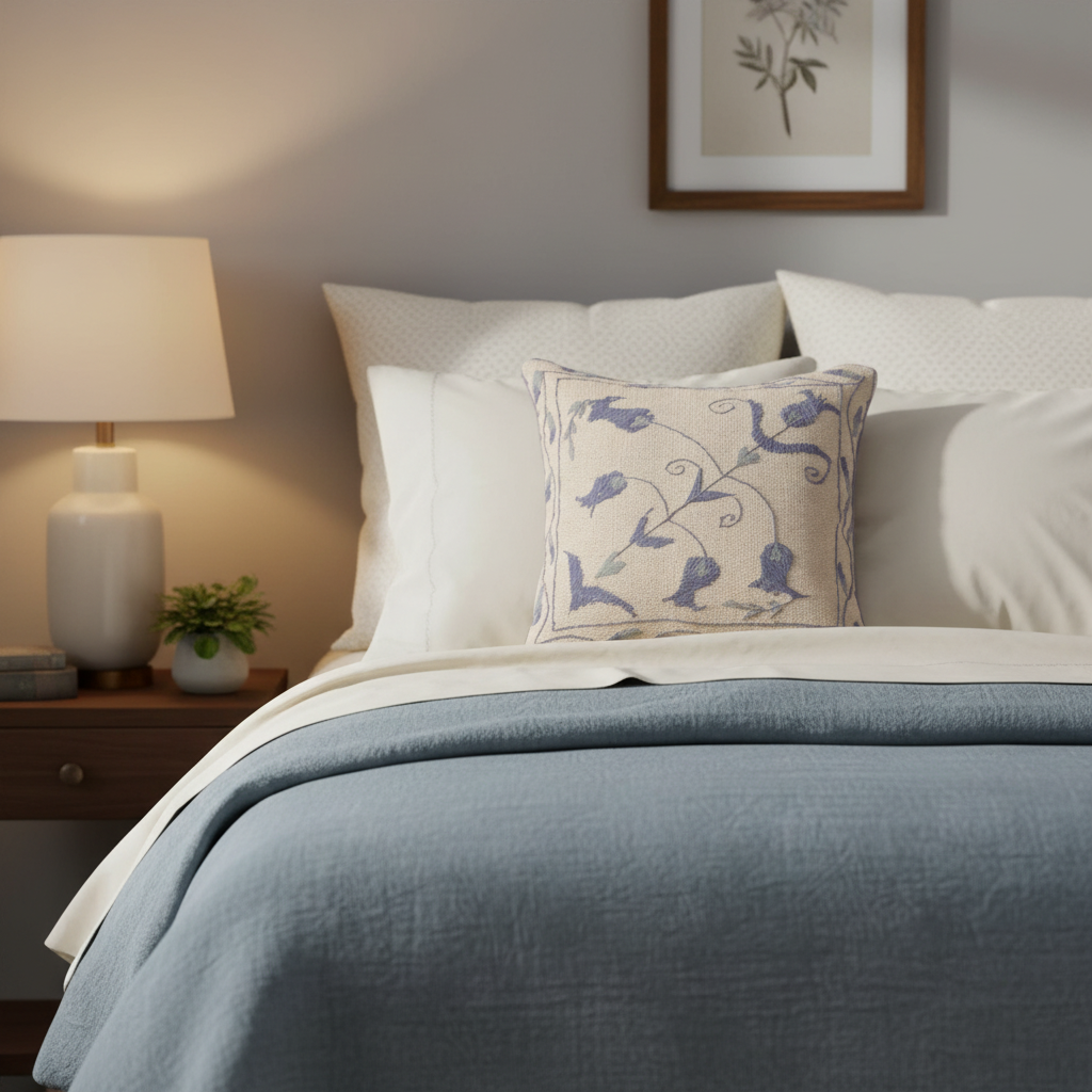 Boho Chic Strickla Suzani Kilim Handmade Pillow