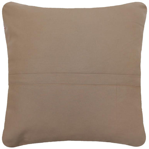 handmade Traditional Pillow Beige Red Hand-Woven SQUARE 100% WOOL Handmade pillow