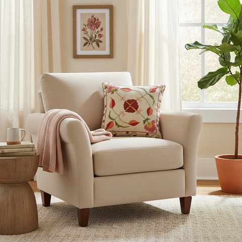 Floral Barry Suzani Kilim Handmade Pillow