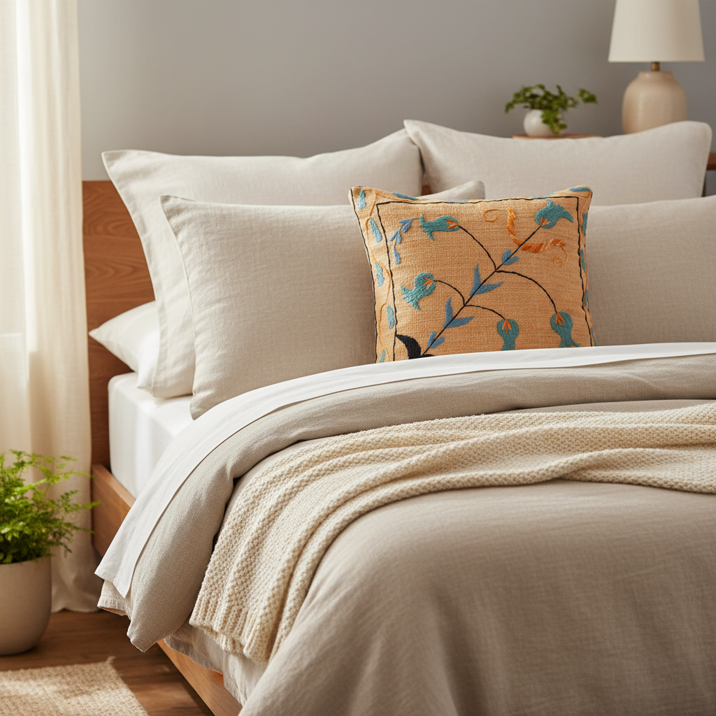 Rustic Mcfarlan Suzani Kilim Handmade Pillow