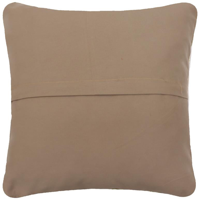 handmade Traditional Pillow Beige Red Hand-Woven SQUARE 100% WOOL Handmade pillow