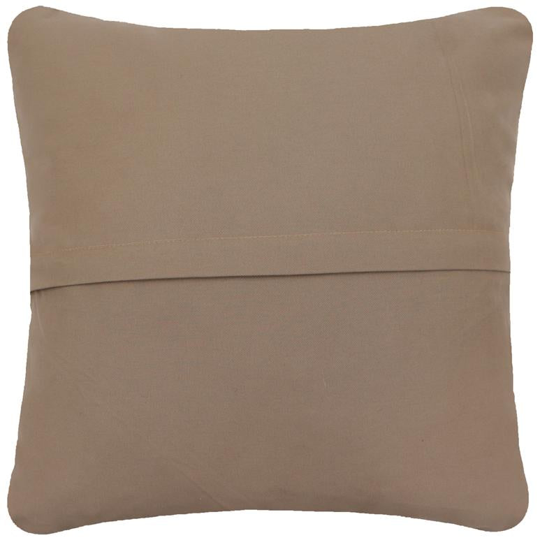 handmade Traditional Pillow Beige Red Hand-Woven SQUARE 100% WOOL Handmade pillow