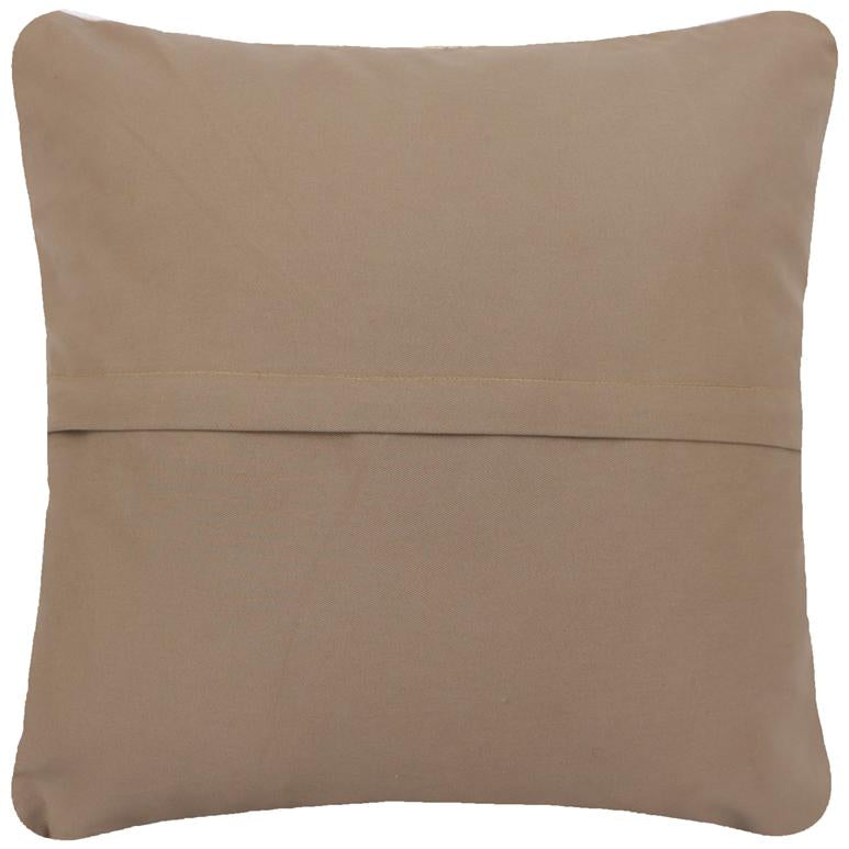 handmade Traditional Pillow Beige Red Hand-Woven SQUARE 100% WOOL Handmade pillow