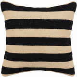 Modern Linear Turkish Key hand-woven kilim pillow