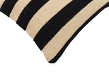handmade Modern Pillow Beige Black Hand-Woven SQUARE 100% WOOL  Hand woven turkish pillow  2 x 2
