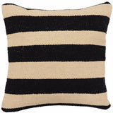 handmade Modern Pillow Beige Black Hand-Woven SQUARE 100% WOOL  Hand woven turkish pillow  2 x 2