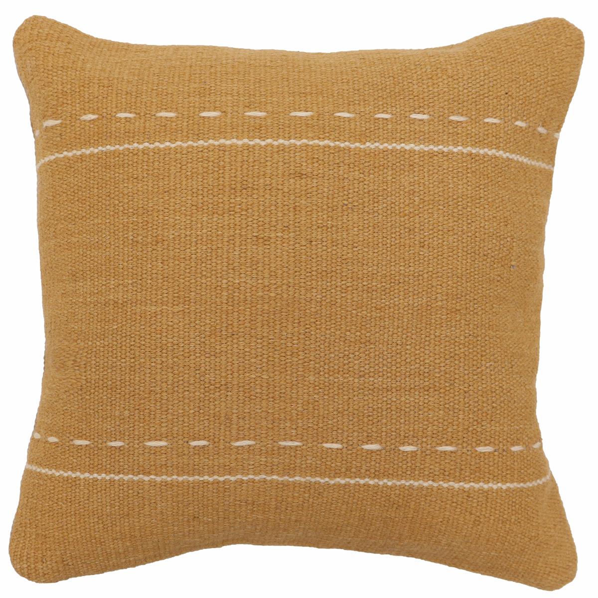 handmade Modern Pillow Brown Beige Hand-Woven SQUARE 100% WOOL  Hand woven turkish pillow  2 x 2