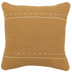 handmade Modern Pillow Brown Beige Hand-Woven SQUARE 100% WOOL  Hand woven turkish pillow  2 x 2