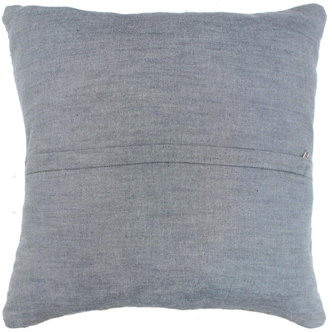 handmade Modern Pillow Rust Blue Hand-Woven SQUARE 100% WOOL  Hand woven turkish pillow  2 x 2