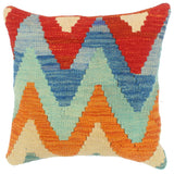 Chevron Bohemian Turkish Hughes hand-woven kilim pillow