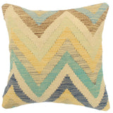 Chevron Turkish Patton hand-woven kilim pillow