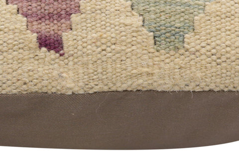 handmade Traditional Pillow Blue Rust Hand-Woven SQUARE 100% WOOL Hand woven turkish pillow2 x 2