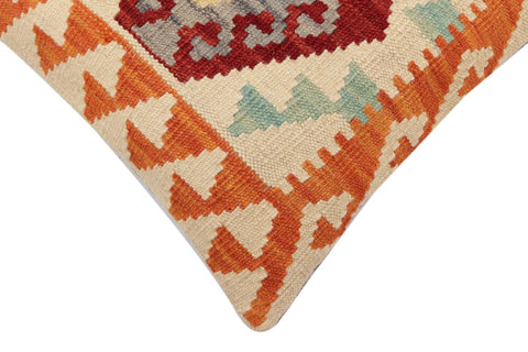 handmade Traditional Pillow Red Rust Hand-Woven SQUARE 100% WOOL  Hand woven turkish pillow  2 x 2