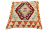 handmade Traditional Pillow Red Rust Hand-Woven SQUARE 100% WOOL  Hand woven turkish pillow  2 x 2