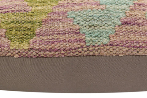 handmade Traditional Pillow Blue Rust Hand-Woven SQUARE 100% WOOL Hand woven turkish pillow2 x 2