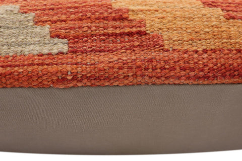 handmade Traditional Pillow Rust Blue Hand-Woven SQUARE 100% WOOL Hand woven turkish pillow2 x 2