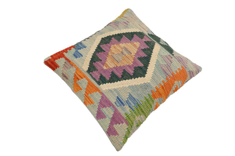 handmade Traditional Pillow Blue Green Hand-Woven SQUARE 100% WOOL Hand woven turkish pillow2 x 2