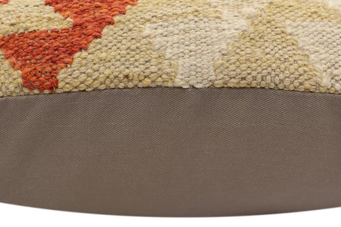 handmade Traditional Pillow Rust Blue Hand-Woven SQUARE 100% WOOL Hand woven turkish pillow2 x 2