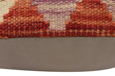 handmade Traditional Pillow Rust Blue Hand-Woven SQUARE 100% WOOL Hand woven turkish pillow2 x 2