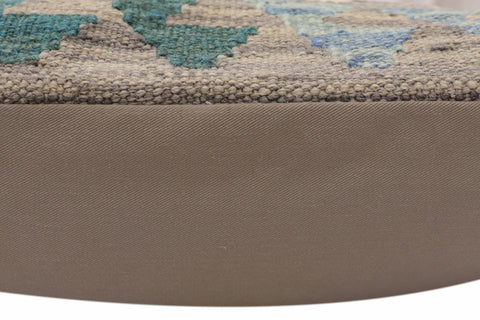 handmade Traditional Pillow Gray Rust Hand-Woven SQUARE 100% WOOL Hand woven turkish pillow2 x 2