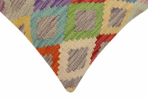 handmade Traditional Pillow Blue Red Hand-Woven SQUARE 100% WOOL Hand woven turkish pillow2 x 2