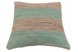 handmade Modern Pillow Teal Purple Hand-Woven SQUARE 100% WOOL  Hand woven turkish pillow  2 x 2