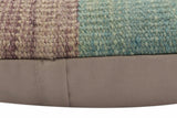 handmade Modern Pillow Teal Purple Hand-Woven SQUARE 100% WOOL  Hand woven turkish pillow  2 x 2