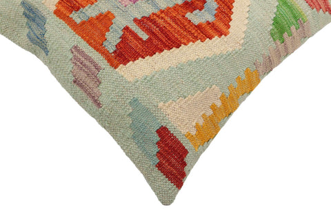 handmade Traditional Pillow Blue Rust Hand-Woven SQUARE 100% WOOL Hand woven turkish pillow2 x 2