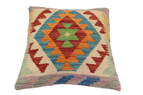 handmade Traditional Pillow Red Blue Hand-Woven SQUARE 100% WOOL Hand woven turkish pillow2 x 2