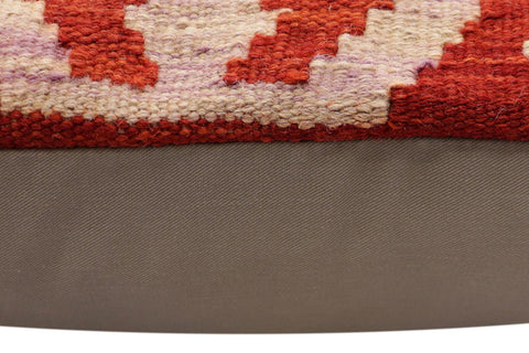 handmade Traditional Pillow Rust Blue Hand-Woven SQUARE 100% WOOL Hand woven turkish pillow2 x 2