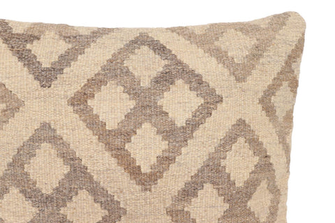 handmade Traditional Pillow Beige Brown Hand-Woven SQUARE 100% WOOL Hand woven turkish pillow2 x 2