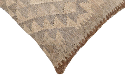 handmade Traditional Pillow Beige Gray Hand-Woven SQUARE 100% WOOL Hand woven turkish pillow2 x 2