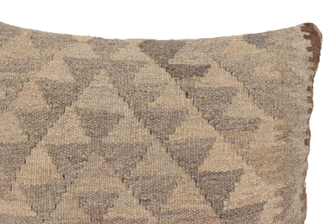 handmade Traditional Pillow Beige Gray Hand-Woven SQUARE 100% WOOL Hand woven turkish pillow2 x 2