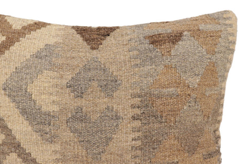 handmade Traditional Pillow Beige Gray Hand-Woven SQUARE 100% WOOL Hand woven turkish pillow2 x 2