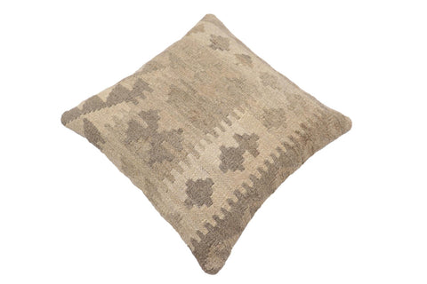 handmade Traditional Pillow Beige Brown Hand-Woven SQUARE 100% WOOL Hand woven turkish pillow2 x 2