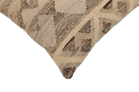 handmade Traditional Pillow Beige Brown Hand-Woven SQUARE 100% WOOL Hand woven turkish pillow2 x 2