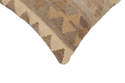 handmade Traditional Pillow Beige Gray Hand-Woven SQUARE 100% WOOL Hand woven turkish pillow2 x 2