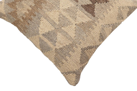handmade Traditional Pillow Beige Gray Hand-Woven SQUARE 100% WOOL Hand woven turkish pillow2 x 2