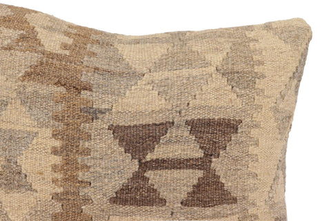 handmade Traditional Pillow Beige Gray Hand-Woven SQUARE 100% WOOL Hand woven turkish pillow2 x 2