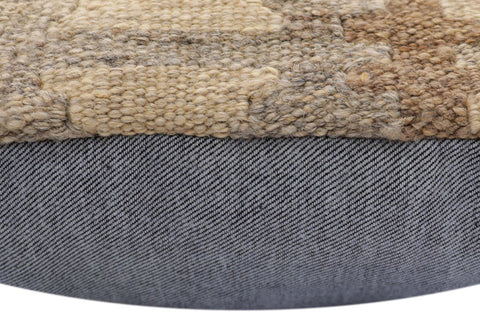 handmade Traditional Pillow Beige Gray Hand-Woven SQUARE 100% WOOL Hand woven turkish pillow2 x 2
