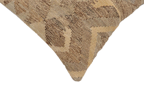 handmade Traditional Pillow Beige Gray Hand-Woven SQUARE 100% WOOL Hand woven turkish pillow2 x 2
