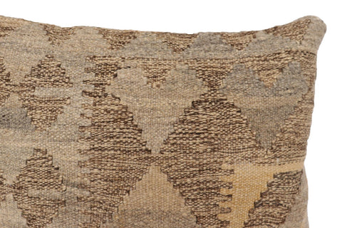 handmade Traditional Pillow Beige Gray Hand-Woven SQUARE 100% WOOL Hand woven turkish pillow2 x 2