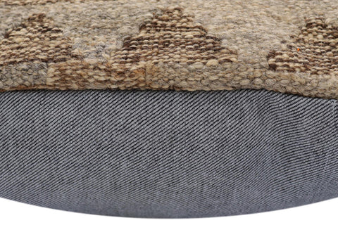 handmade Traditional Pillow Beige Gray Hand-Woven SQUARE 100% WOOL Hand woven turkish pillow2 x 2