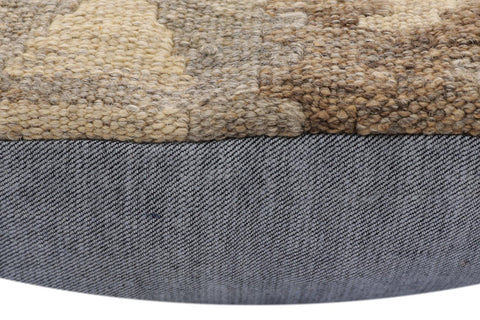 handmade Traditional Pillow Beige Gray Hand-Woven SQUARE 100% WOOL Hand woven turkish pillow2 x 2