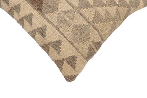 handmade Traditional Pillow Beige Gray Hand-Woven SQUARE 100% WOOL Hand woven turkish pillow2 x 2