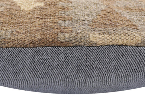 handmade Traditional Pillow Beige Gray Hand-Woven SQUARE 100% WOOL Hand woven turkish pillow2 x 2
