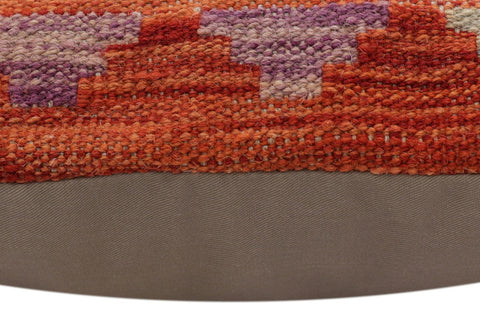 handmade Traditional Pillow Rust Blue Hand-Woven SQUARE 100% WOOL Hand woven turkish pillow2 x 2