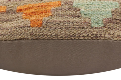 handmade Traditional Pillow Rust Blue Hand-Woven SQUARE 100% WOOL Hand woven turkish pillow2 x 2