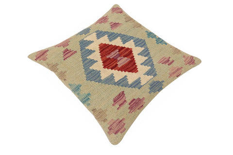 handmade Traditional Pillow Red Blue Hand-Woven SQUARE 100% WOOL Hand woven turkish pillow2 x 2